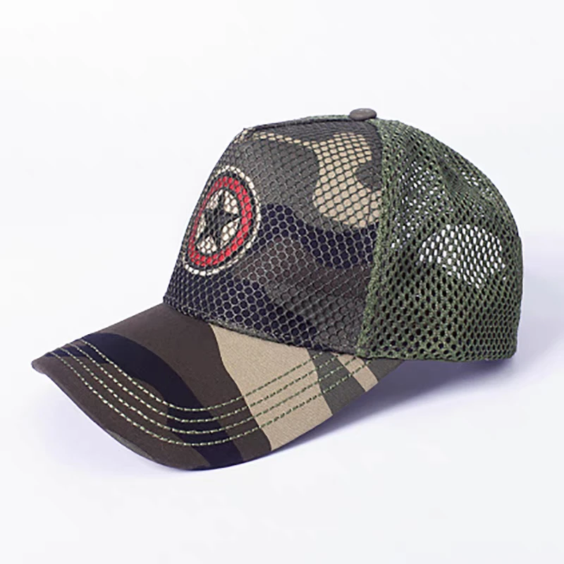 男女通用刺绣鸭舌帽户外运动军训遮阳透气棒球帽晒太阳休闲迷彩帽