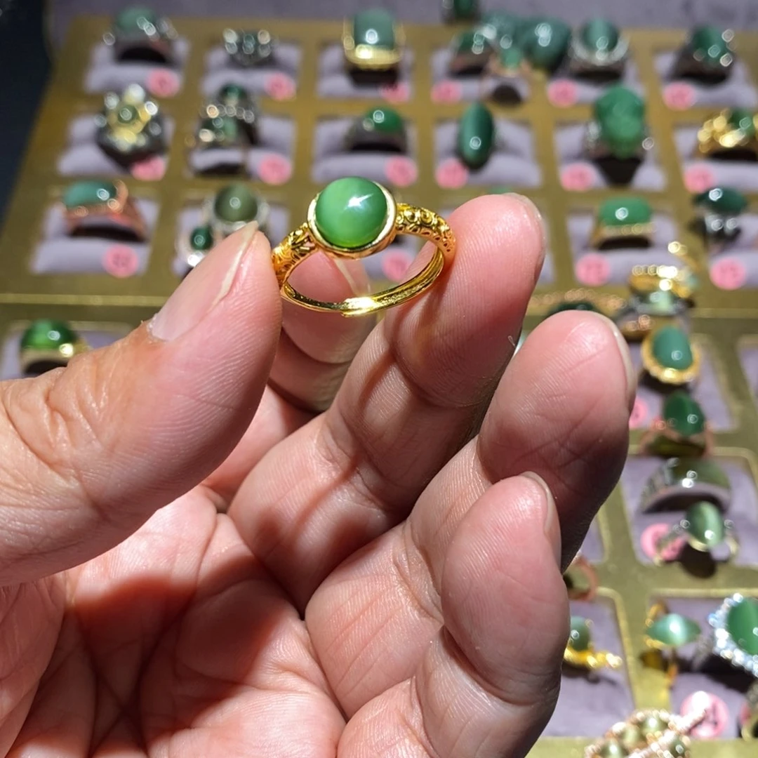 和田玉（碧玉）戒指未镶嵌
