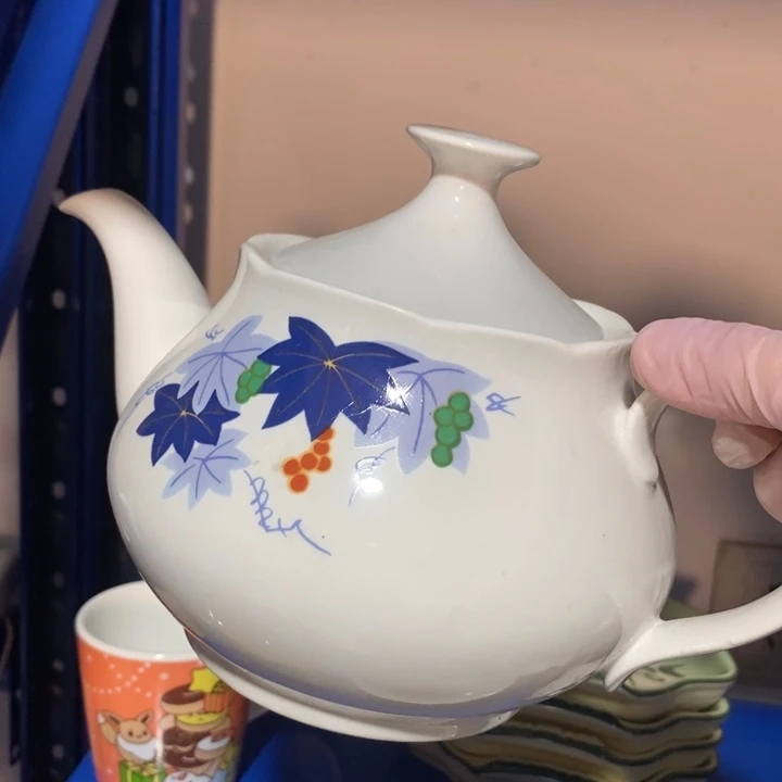 瓷片二厂白玫牌多孔壶瑕疵