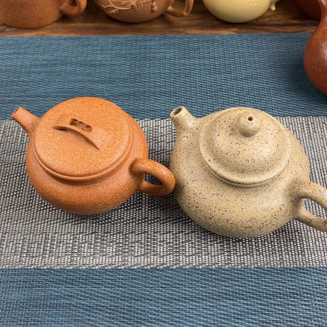 醉***界紫砂茶壶手工制作工艺精湛两把