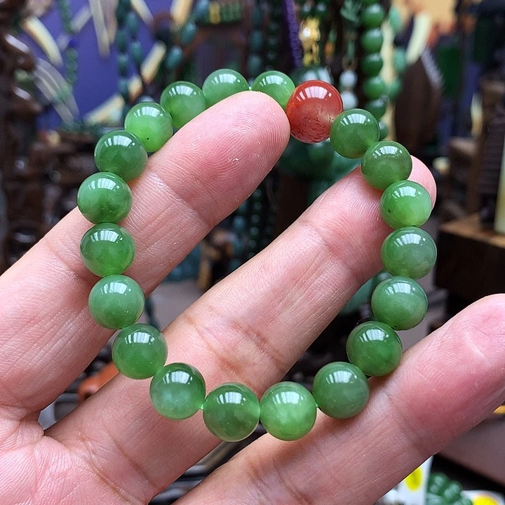 手链未镶嵌和田玉（碧玉）