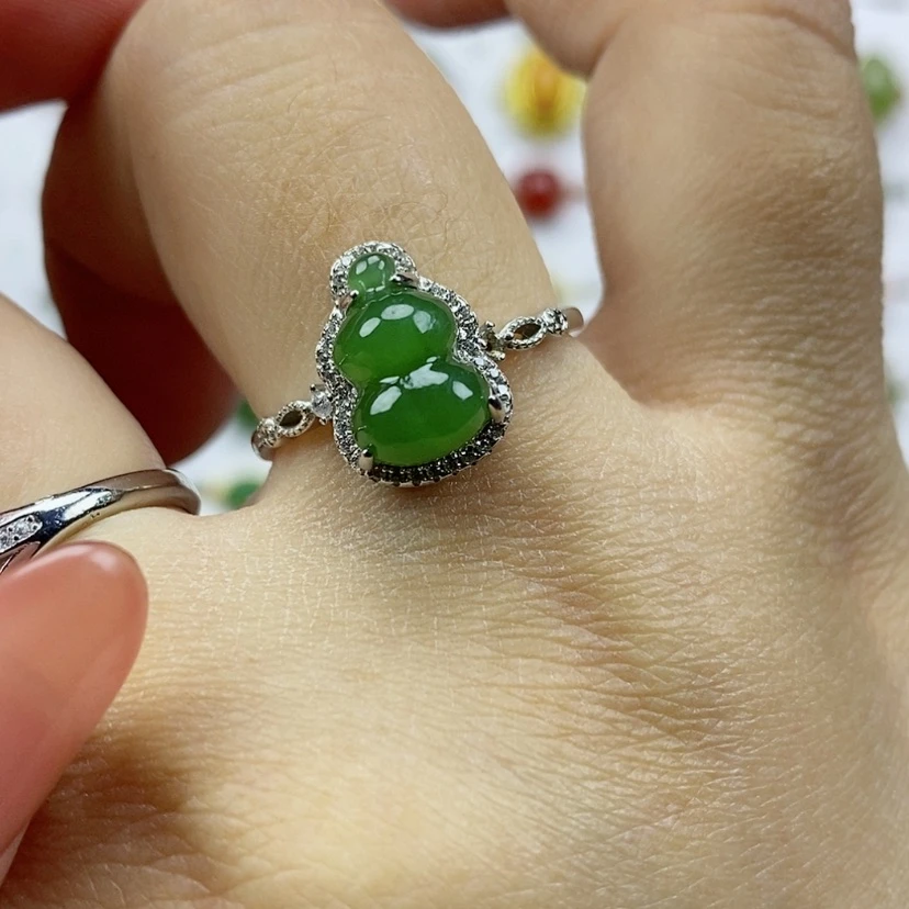 【闪购商品】和田玉戒指银S925镶嵌