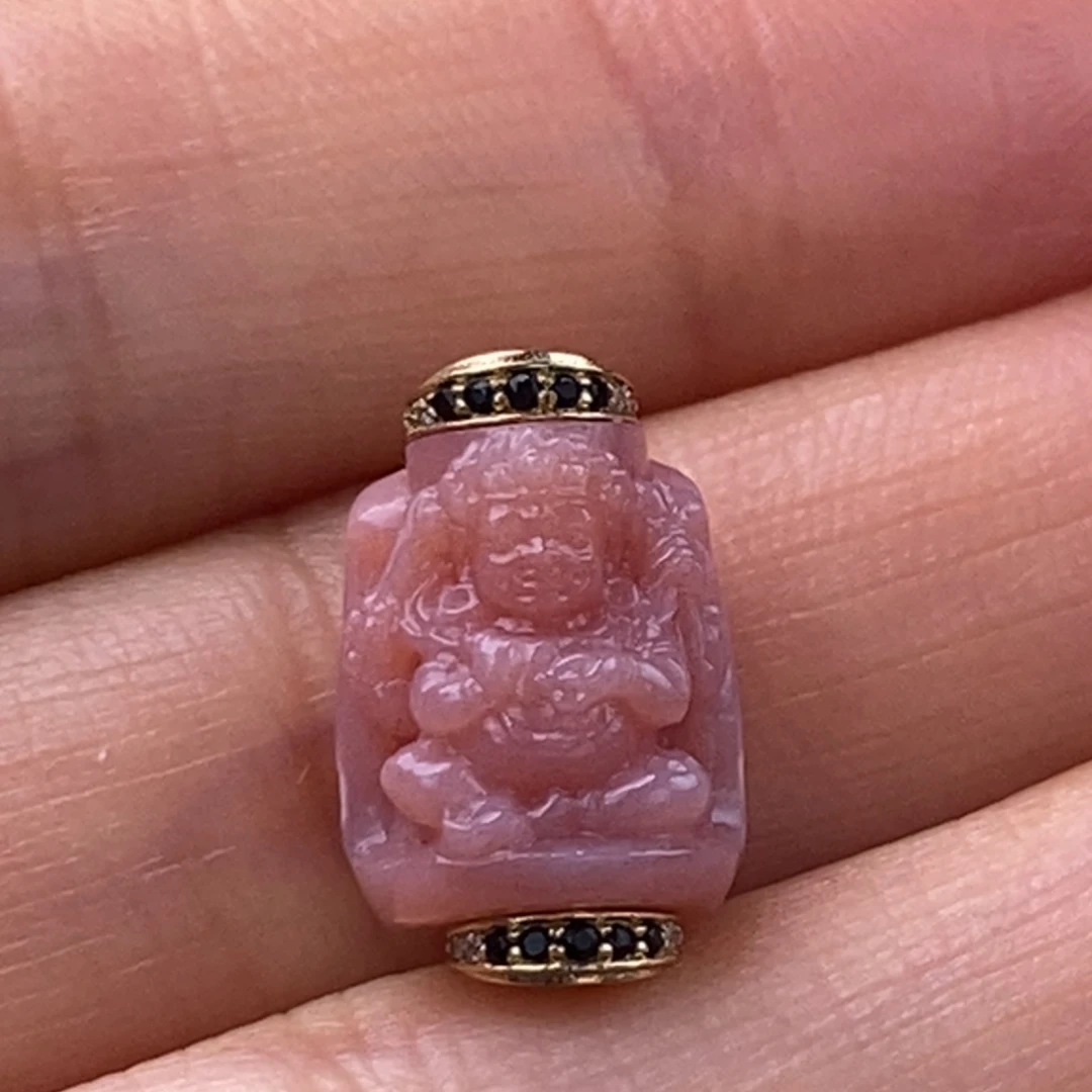 F****玛瑙/玉髓18K金镶嵌颈饰