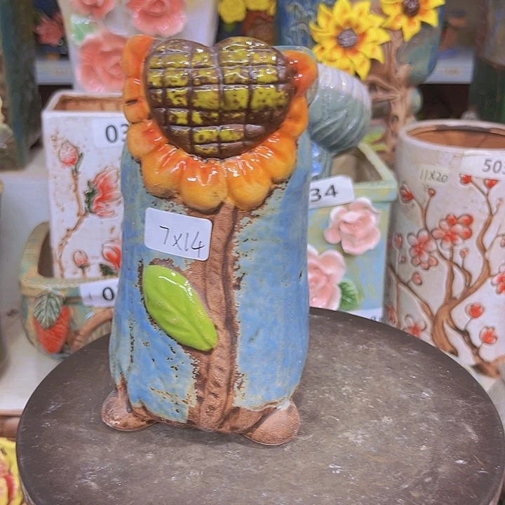 紫砂花盆粗陶材质多肉花盆