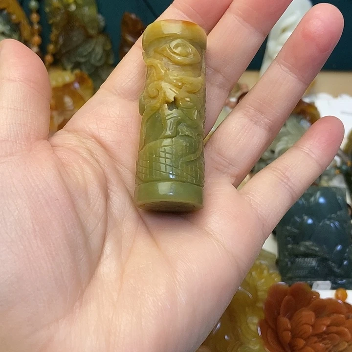蛇纹石玉未镶嵌吊坠(赠链)