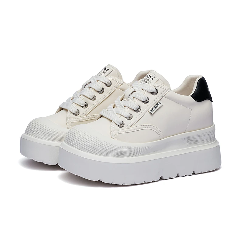 增高9CM 2025年新款小白鞋百搭女士真皮增高小个子女鞋 708-1