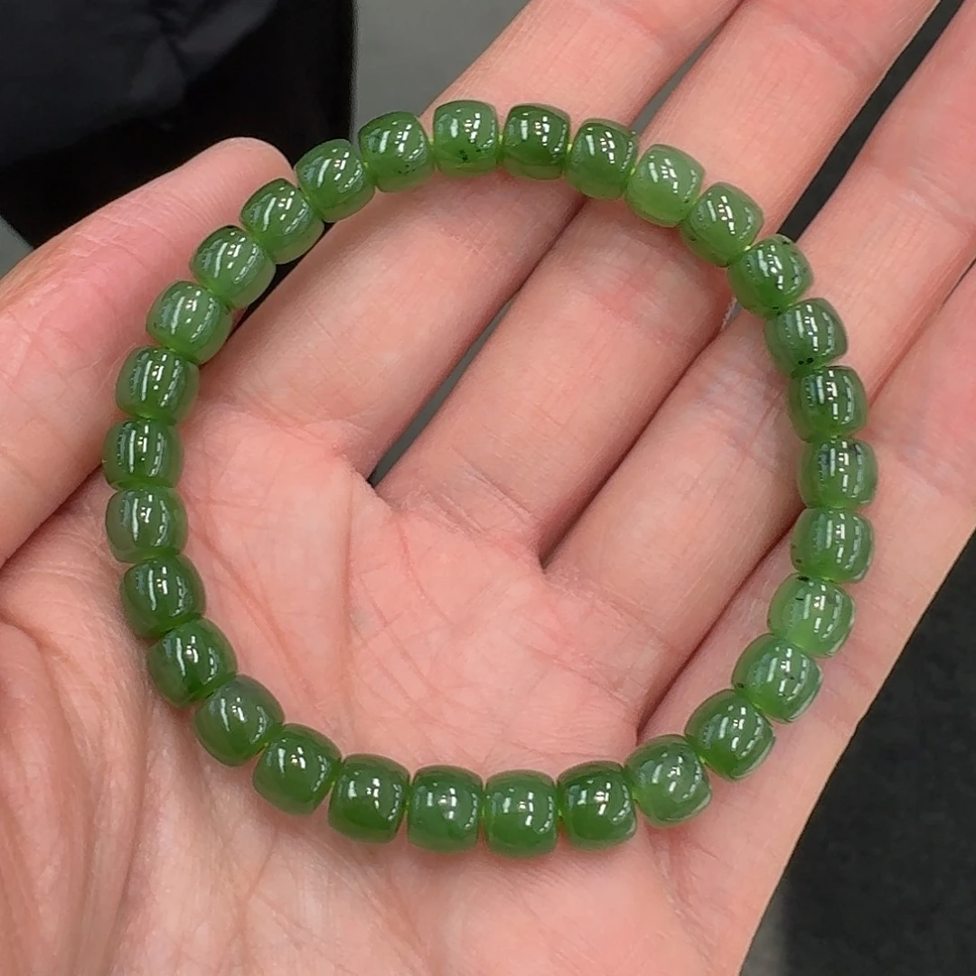 和田玉手串未镶嵌33刘洋卡7左右