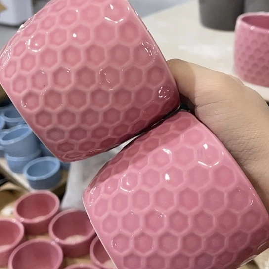 多肉绿植陶瓷花盆，有孔9.9包邮