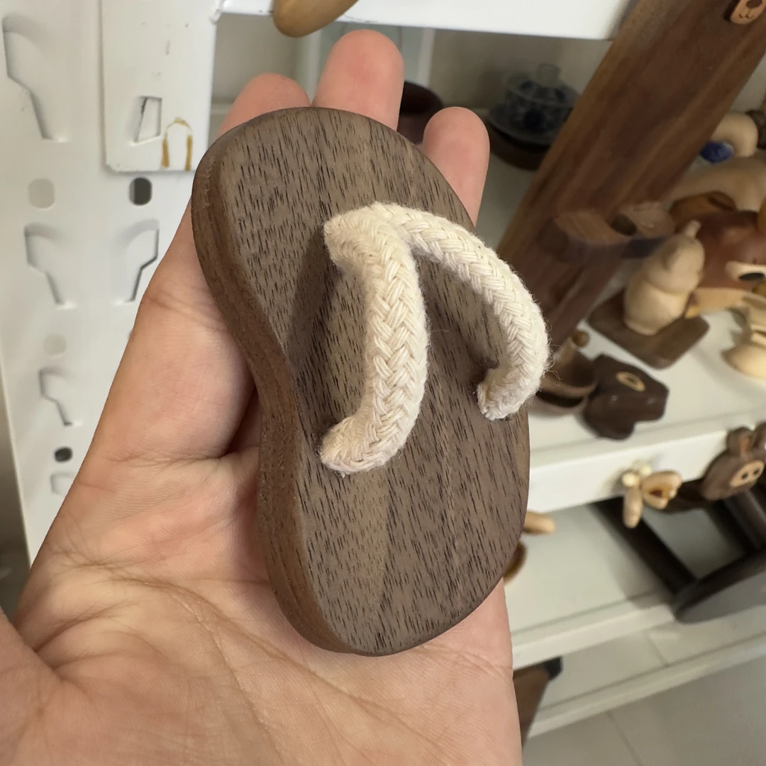 托鞋鞋木屐拖鞋冰箱贴/发夹 超可爱木质小摆件