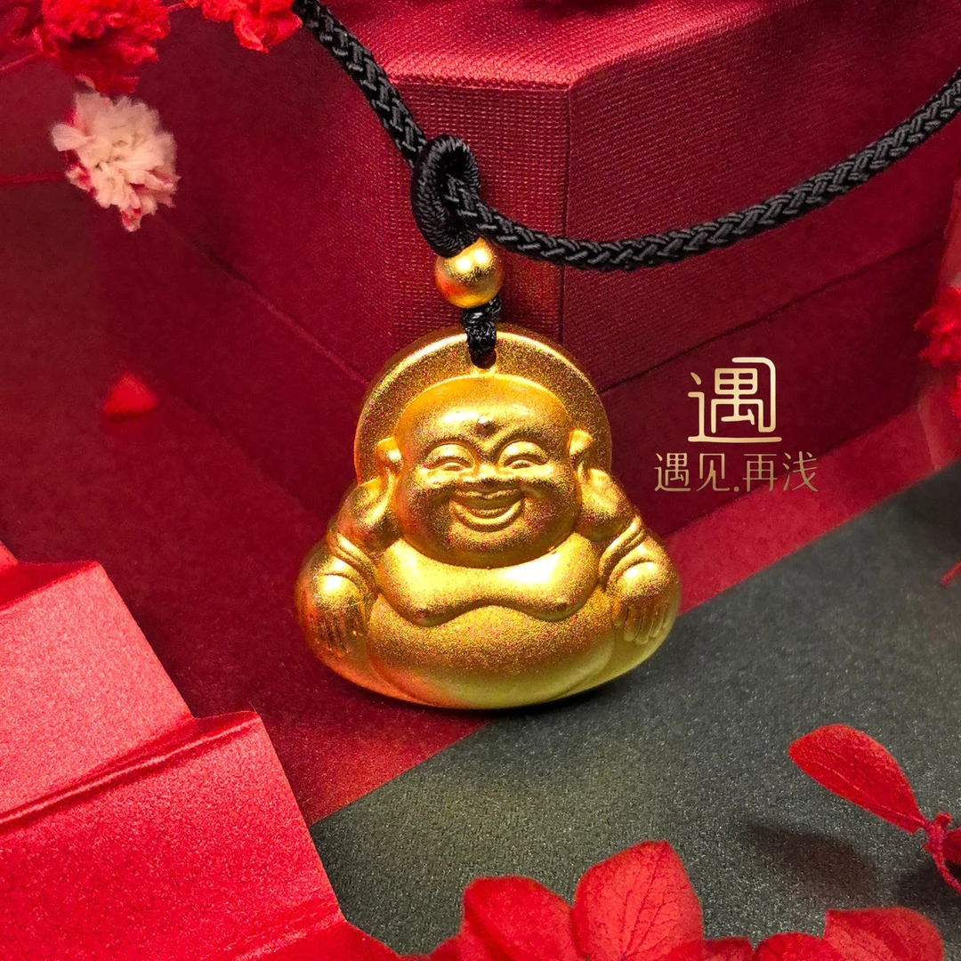 铜合金吊坠 遇见再浅【精工】实心大肚佛吊坠