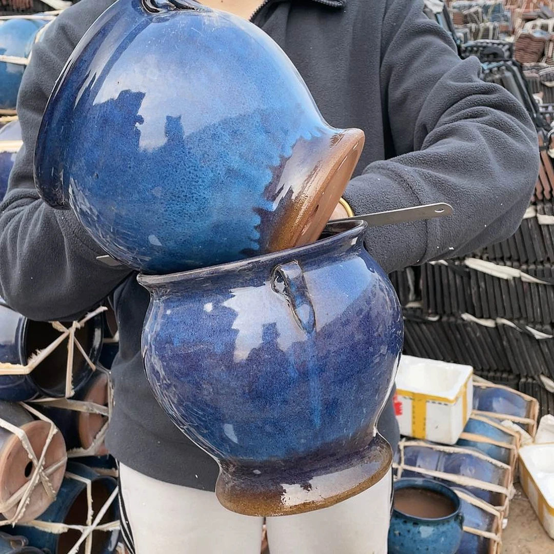 无铅玻璃宜兴紫砂花盆