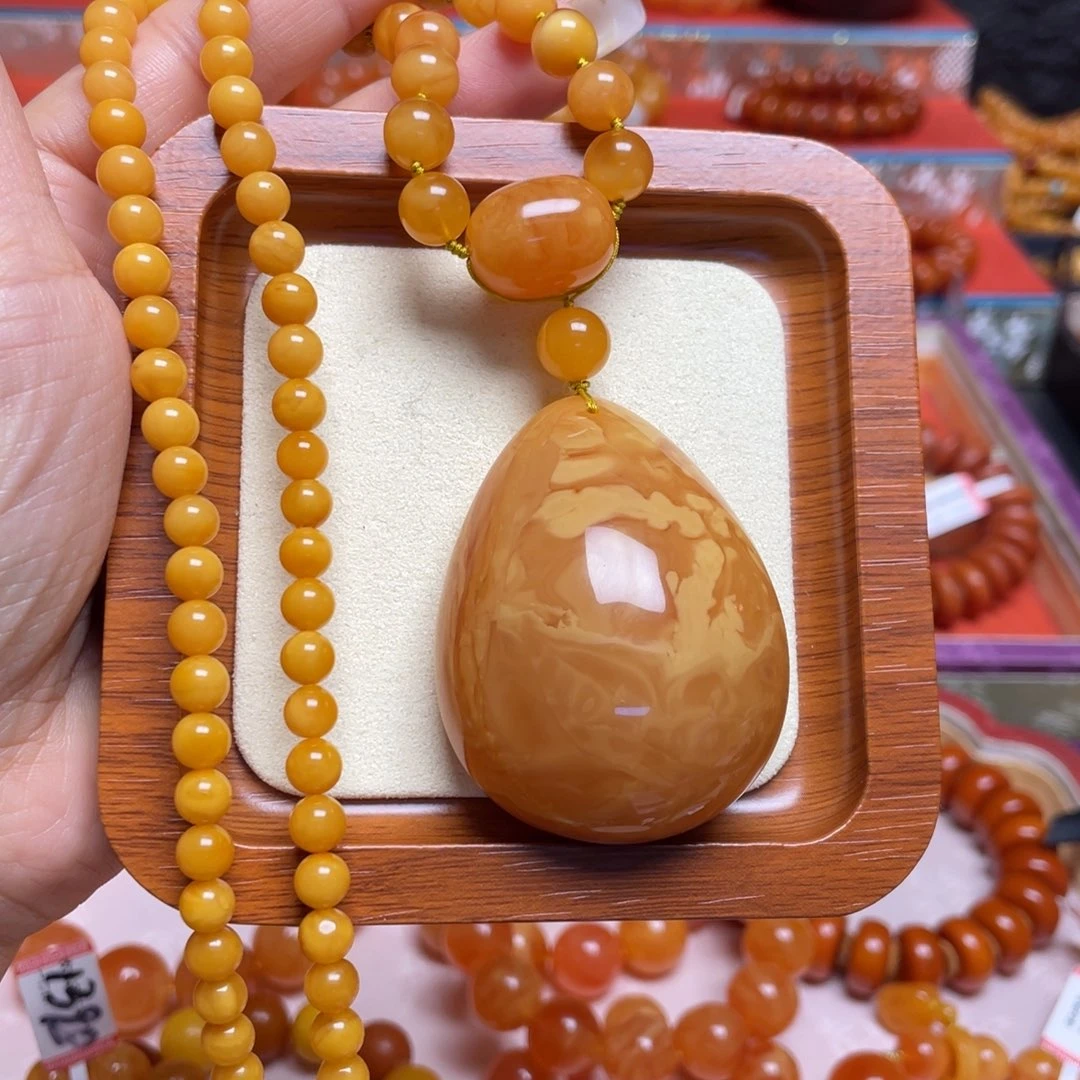 蜜蜡未镶嵌颈饰项链