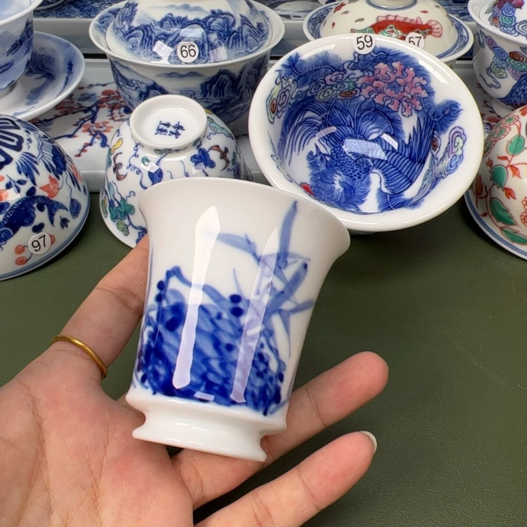 陶瓷景德镇纯手工纯手绘茶具木木61