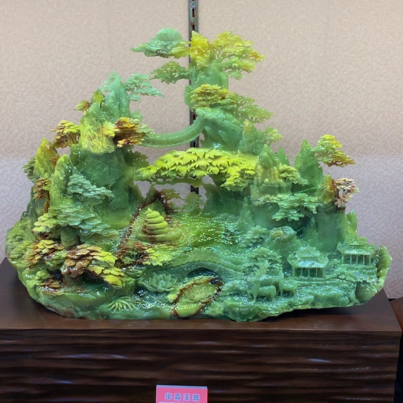 【闪购商品】合金蛇纹石玉摆件覆膜