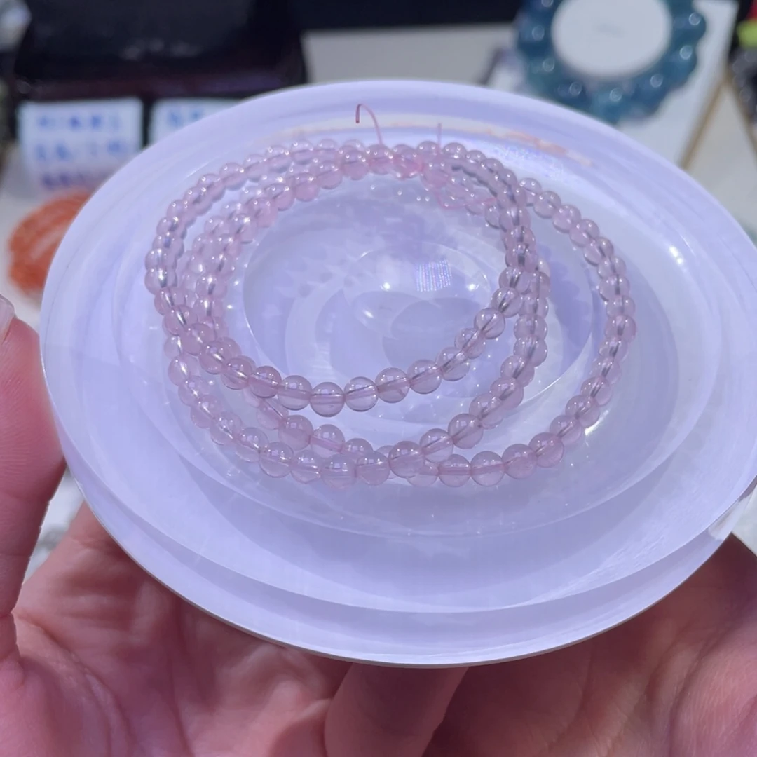 未镶嵌手链水晶星光莫粉粉水晶4+