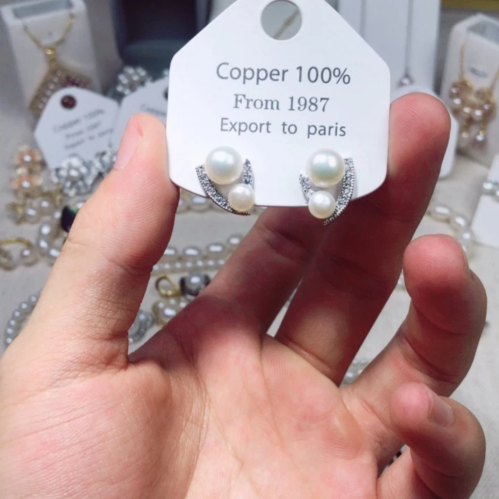 未镶嵌淡水珍珠耳饰