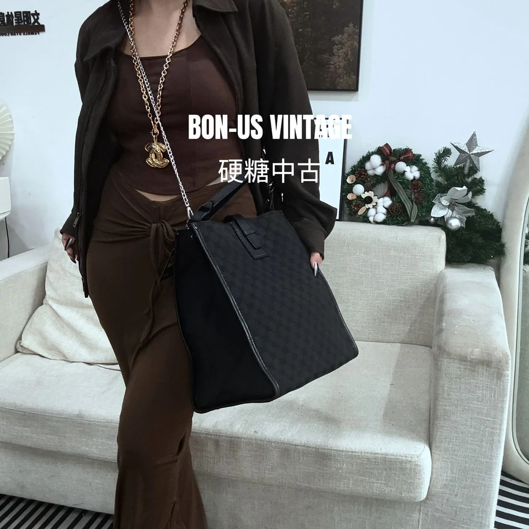 95新 GUCCI/古驰8612962/老花琴谱大号配皮换新