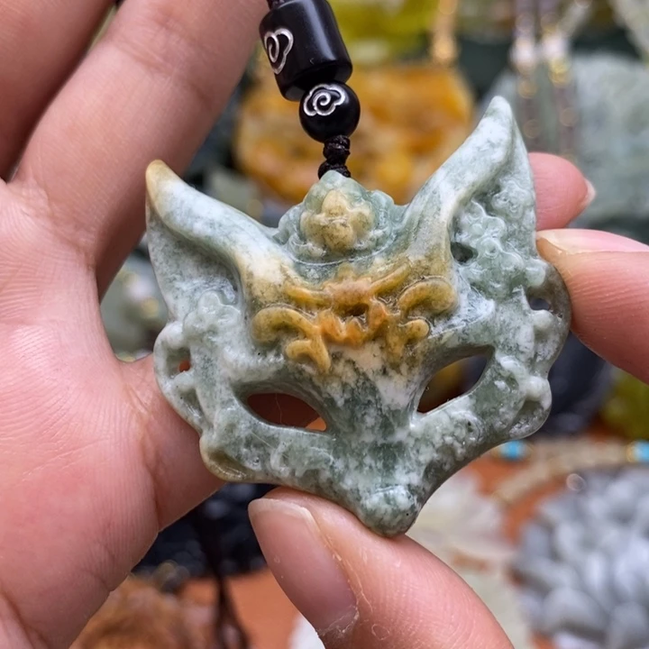 未镶嵌岫玉毛衣链锁骨链