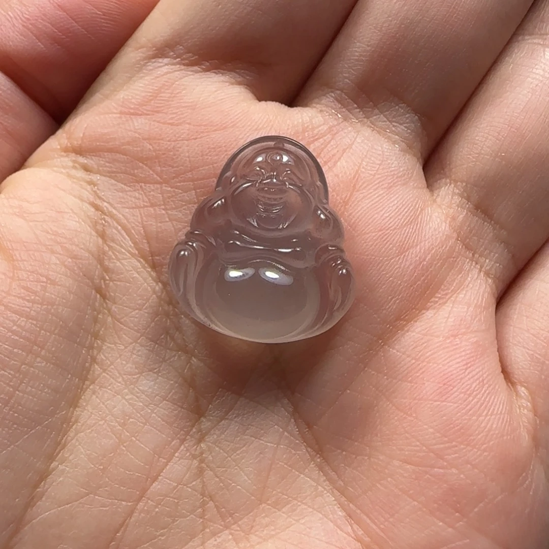 南红玛瑙未镶嵌冰飘弥勒吊坠