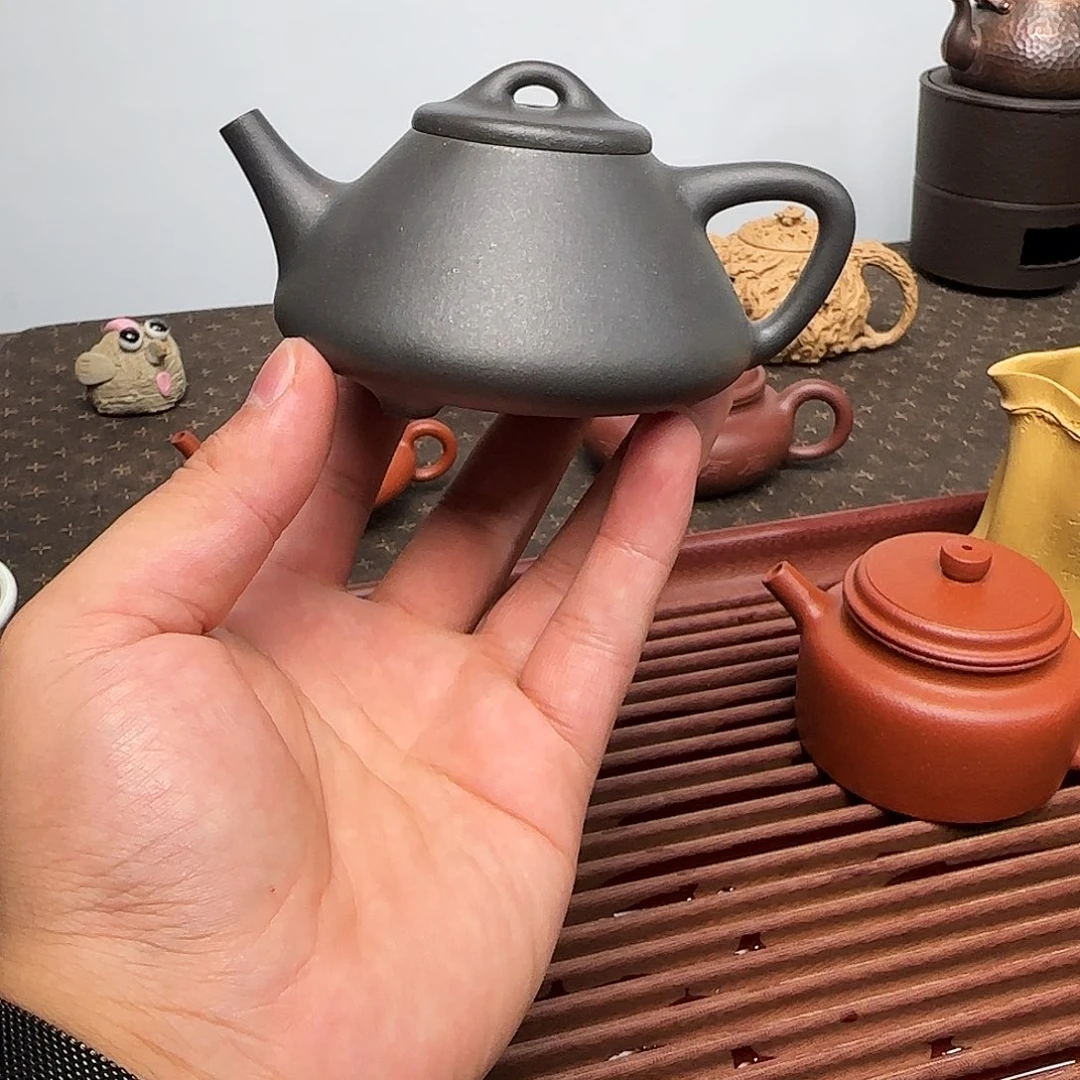 茶壶紫砂微瑕子冶160cc青段还原烧断砂