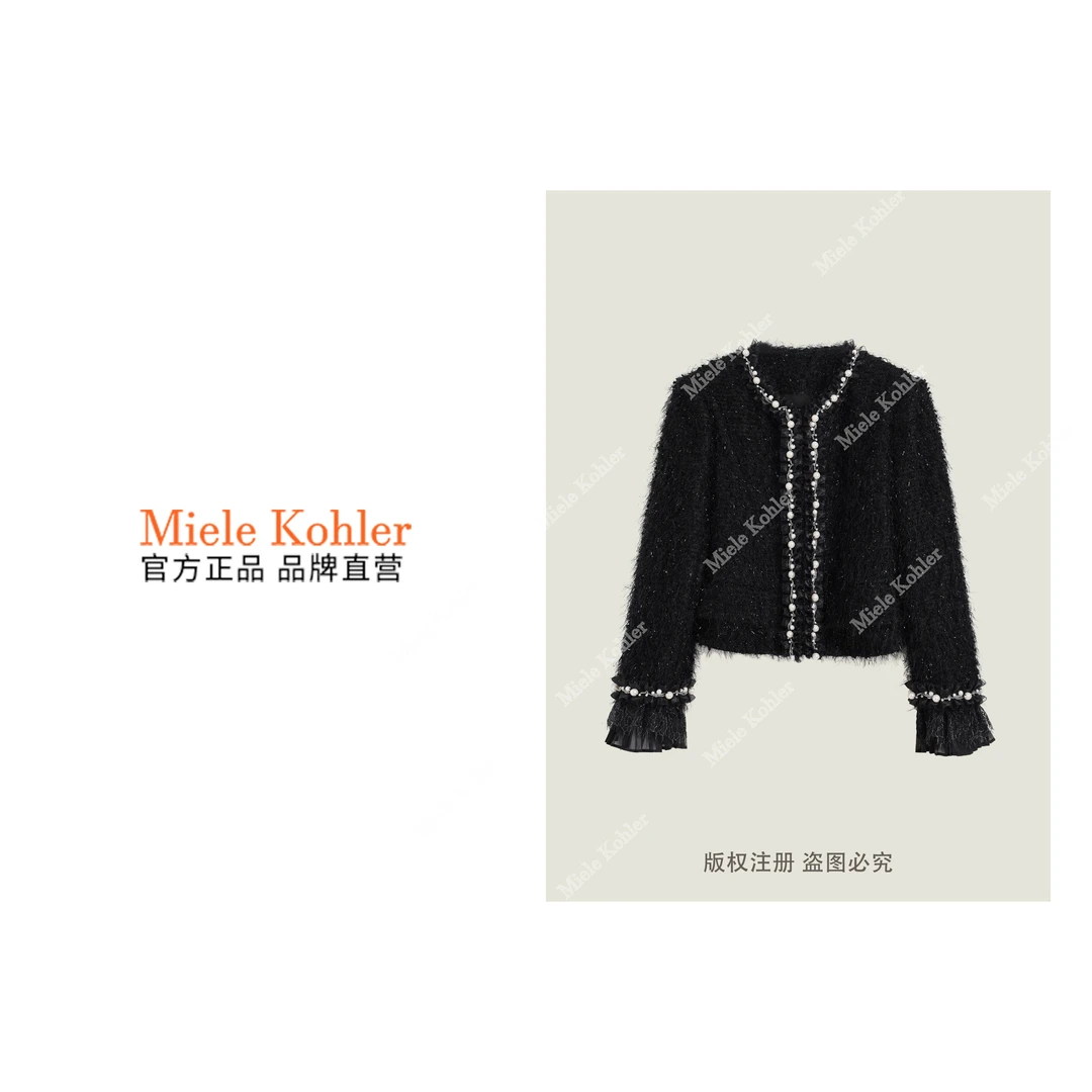 秋冬新款重工镶钻轻奢时尚小香风外套女MKKQ88512