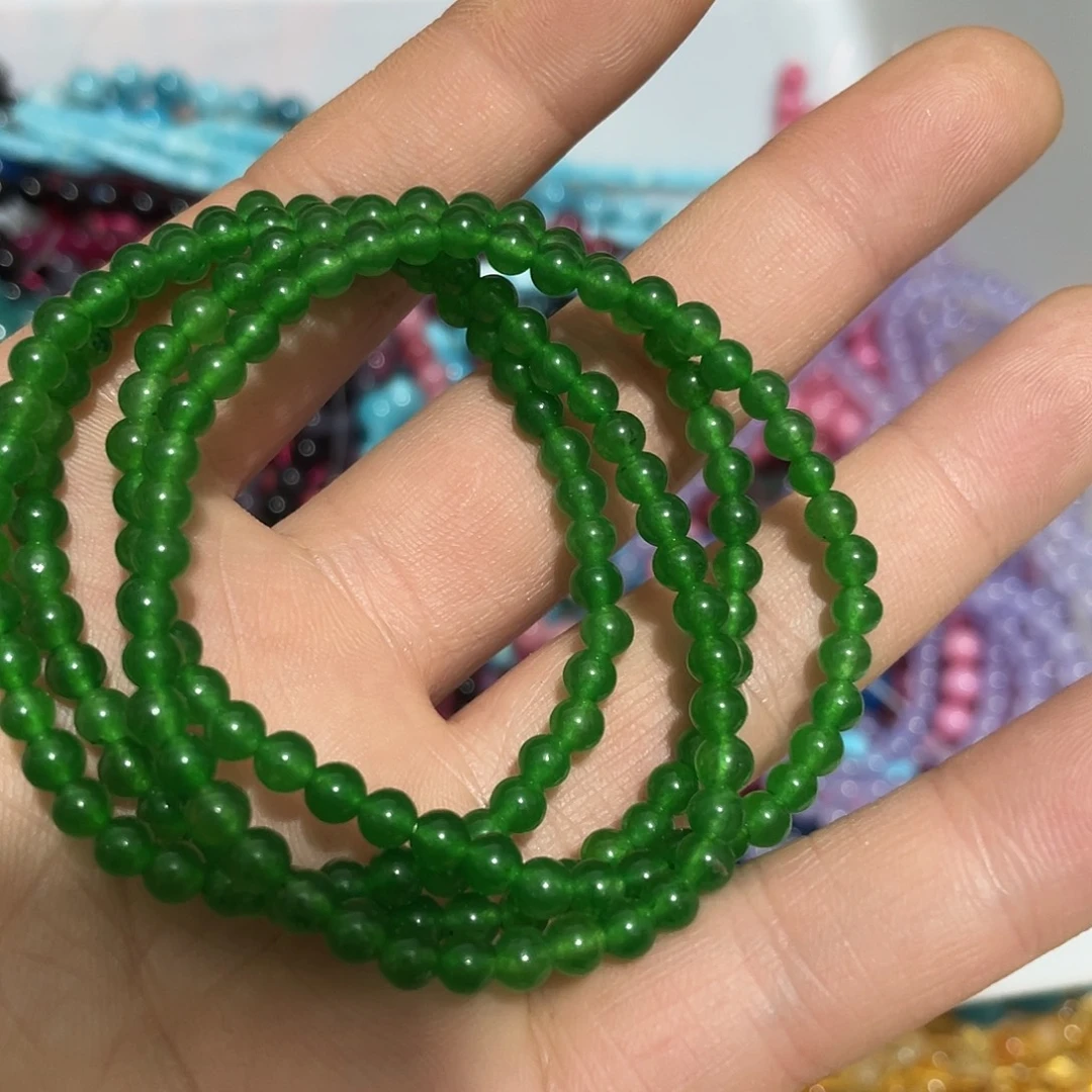 玛瑙/玉髓合金珠宝半成品碧玉玉髓卡4绕手4圈