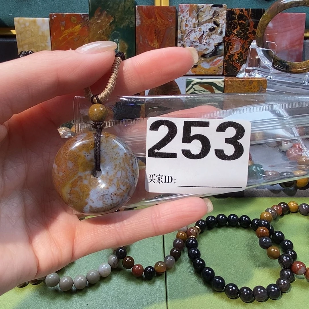 未镶嵌天然北票树化玉吊坠硅化玉