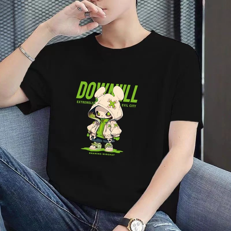 【反季清仓】潮牌印花男女同款百搭夏季休闲男女士T恤时尚半袖Y