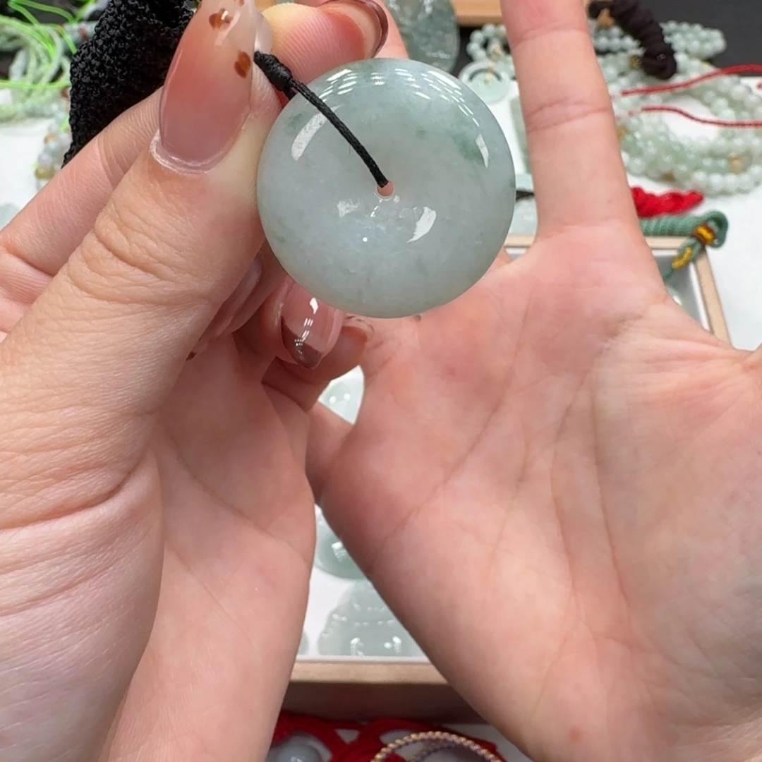 翡翠未镶嵌吊坠(不含链)翡翠扣子