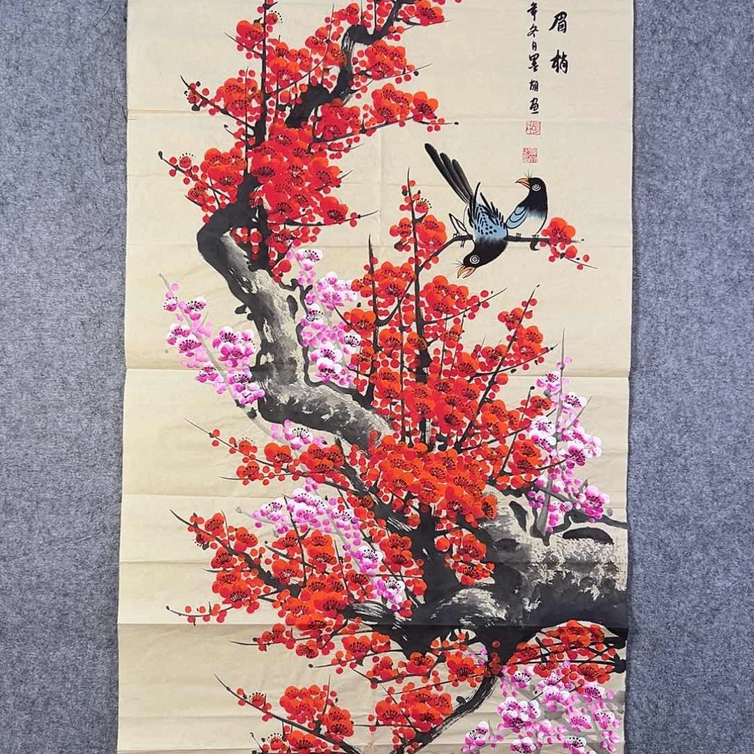 国画735 花鸟在此鸣叫时还要一