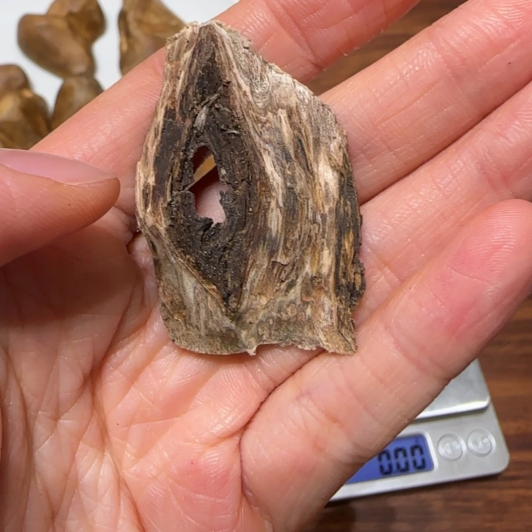 沉香碎屑沉香奇楠虎斑棋1.8克