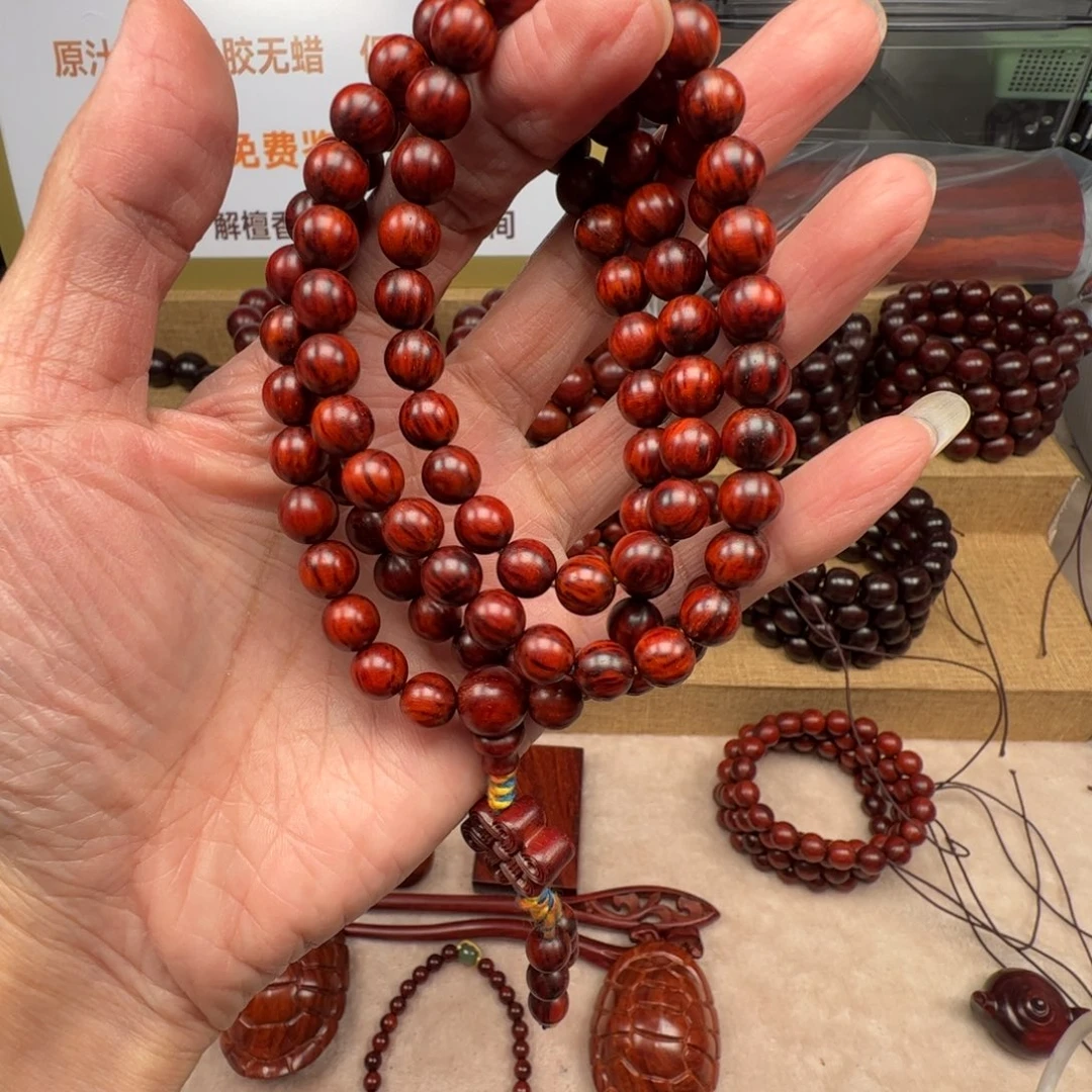 手串/手链小叶紫檀0.8×108顶泥芝麻点老料原汁原味