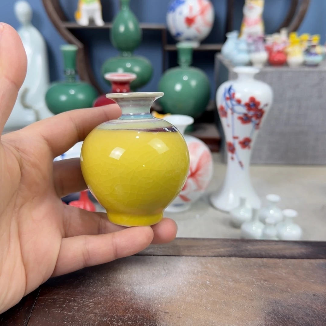 陶瓷手工小花器摆件