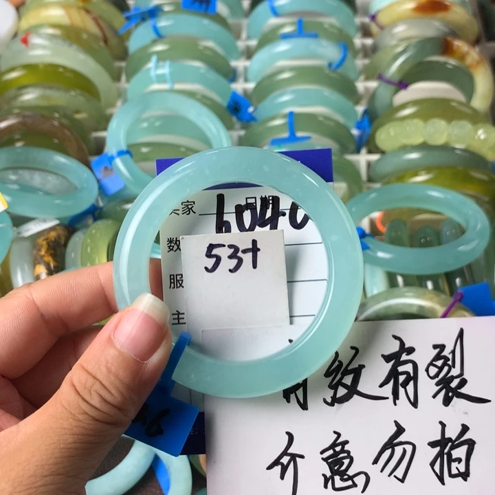 蛇纹石玉未镶嵌手镯6040