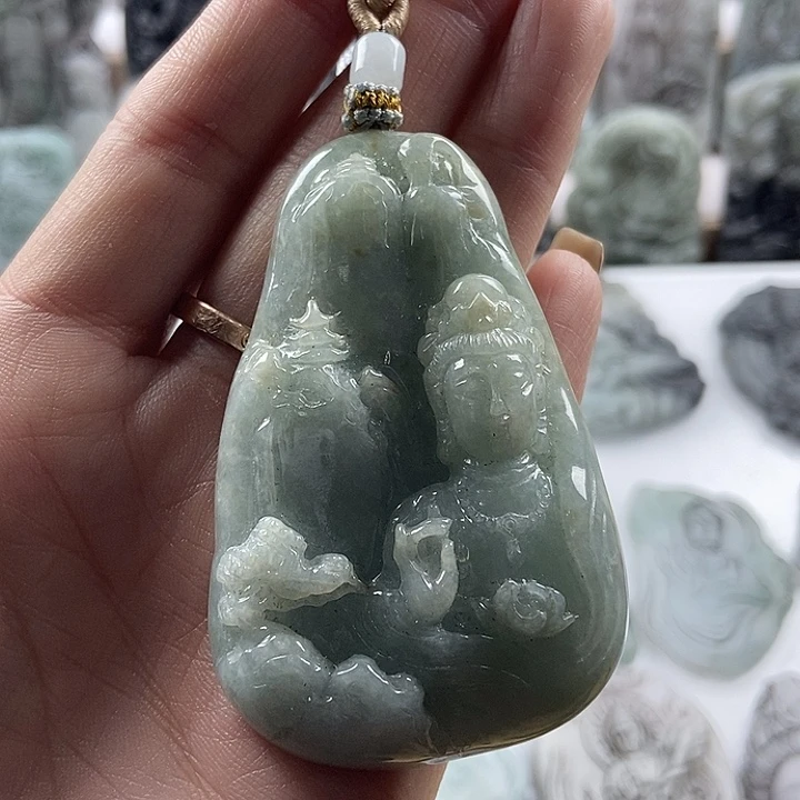 定制翡翠未镶嵌吊坠