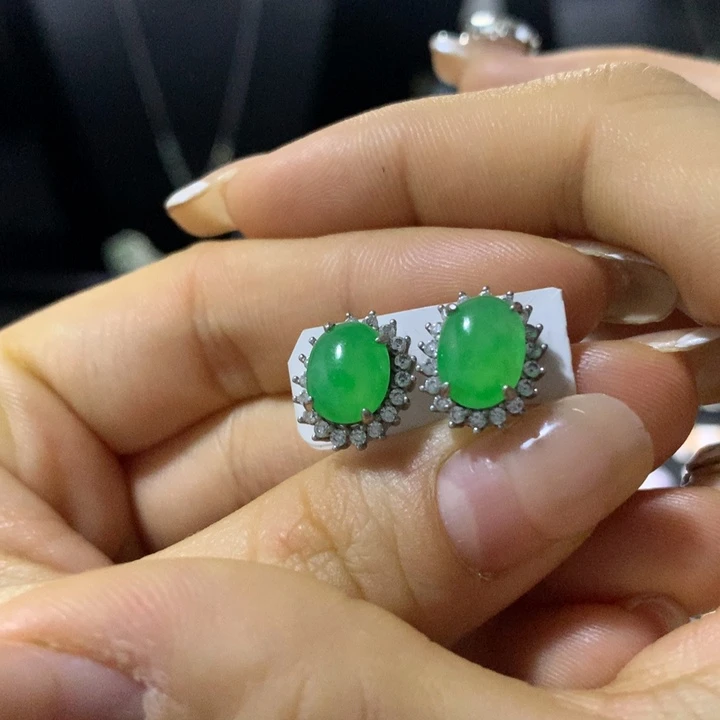 翡翠银S925镶嵌戒指