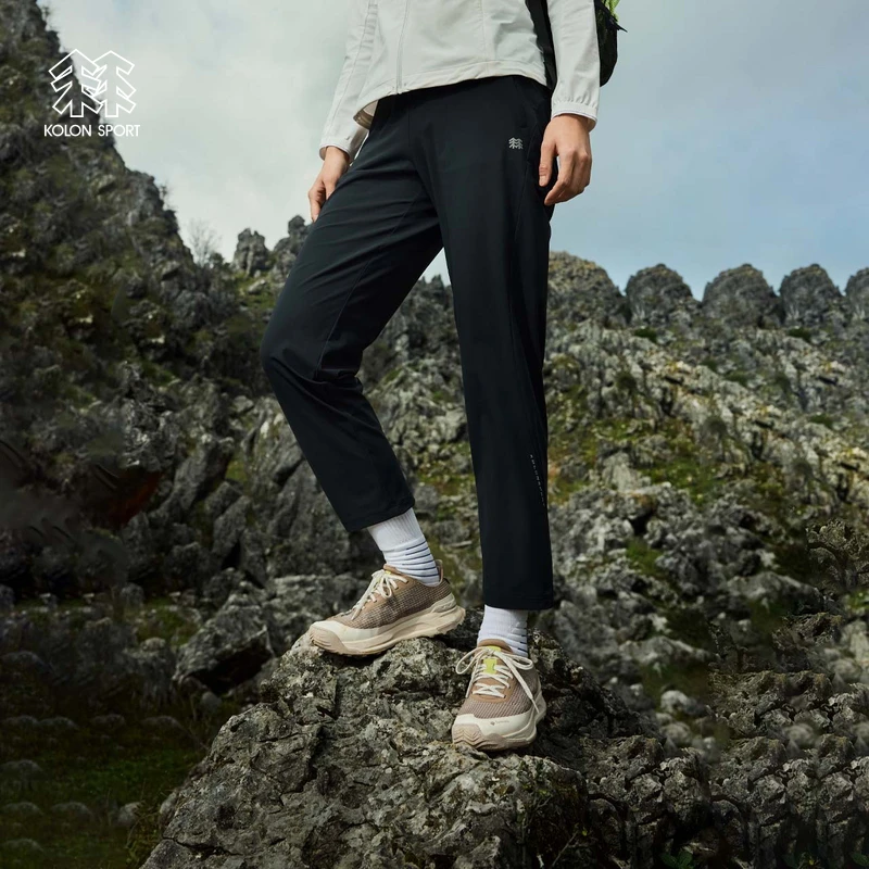 KOLON SPORT可隆女士接触凉感长裤弹力针织UPF50+防晒户外休闲裤