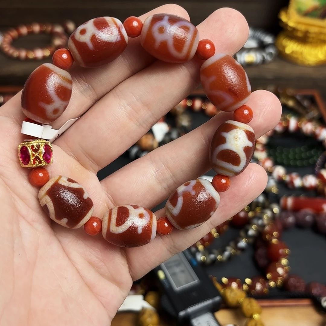 玛瑙/玉髓合金手链1005-13