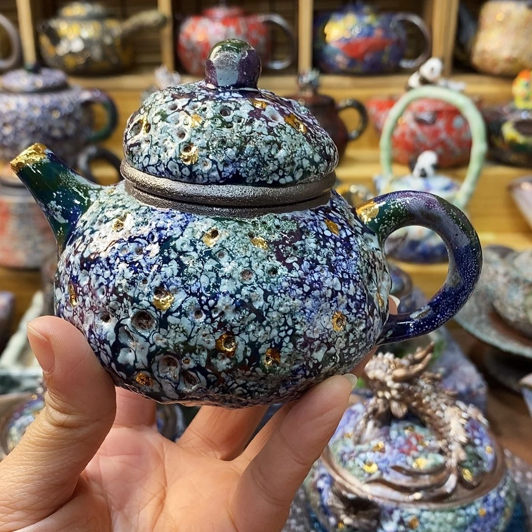 粗陶柴烧志野茶器