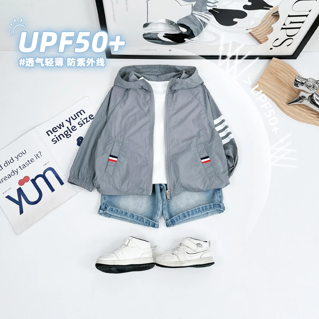 儿童薄款外套男童夏季上衣2025新款洋气潮牌BQ25376Y悠悠童话童装