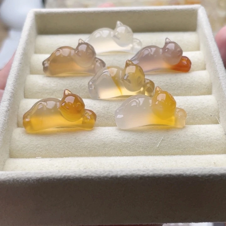 未镶嵌玛瑙趴趴猫玛瑙/玉髓