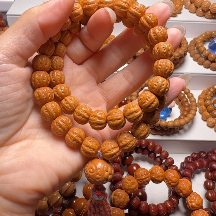 繁***花吊坠猴头核桃京八棱