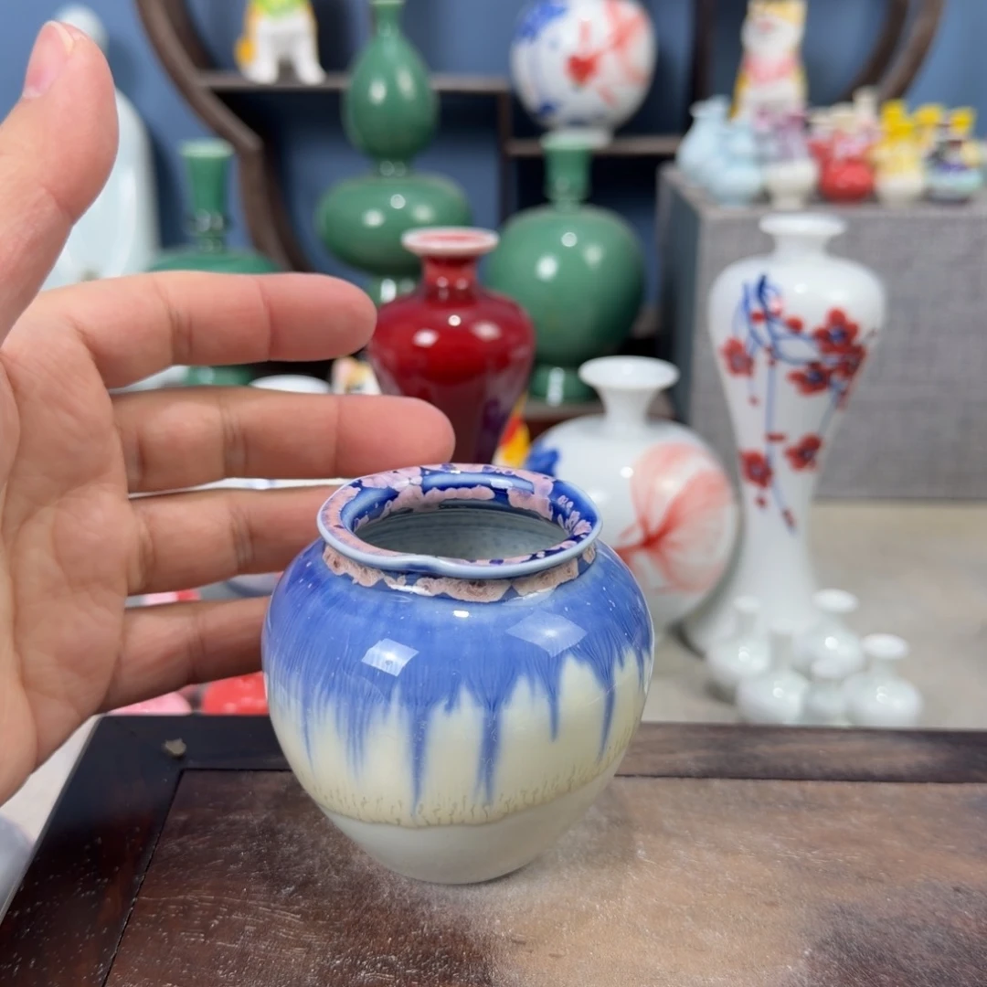 陶瓷手工小花器摆件