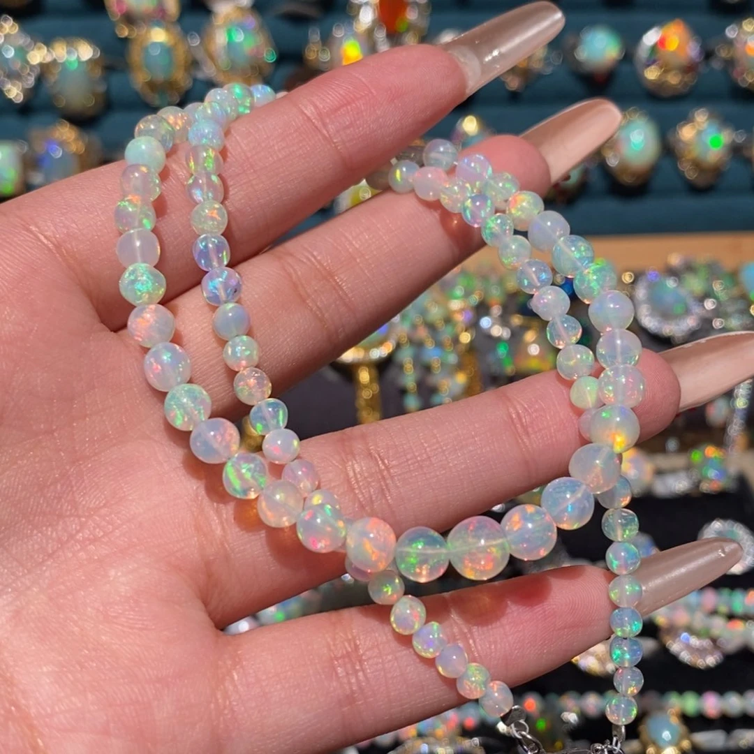 欧泊银S925镶嵌项链