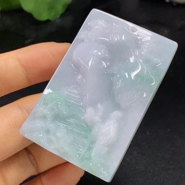 K2-天然A货翡翠-山水牌