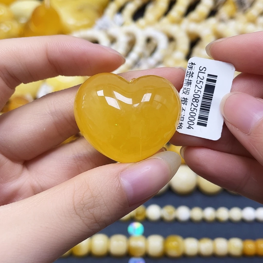 裸石蜜蜡未镶嵌爱心33✖️22mm福利
