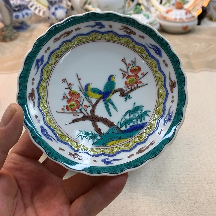 瓷片九谷烧小盘子
