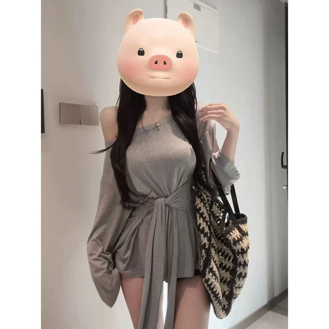 徐秋阳  系带多穿罩衫   春季新款百搭时尚休闲显瘦上衣