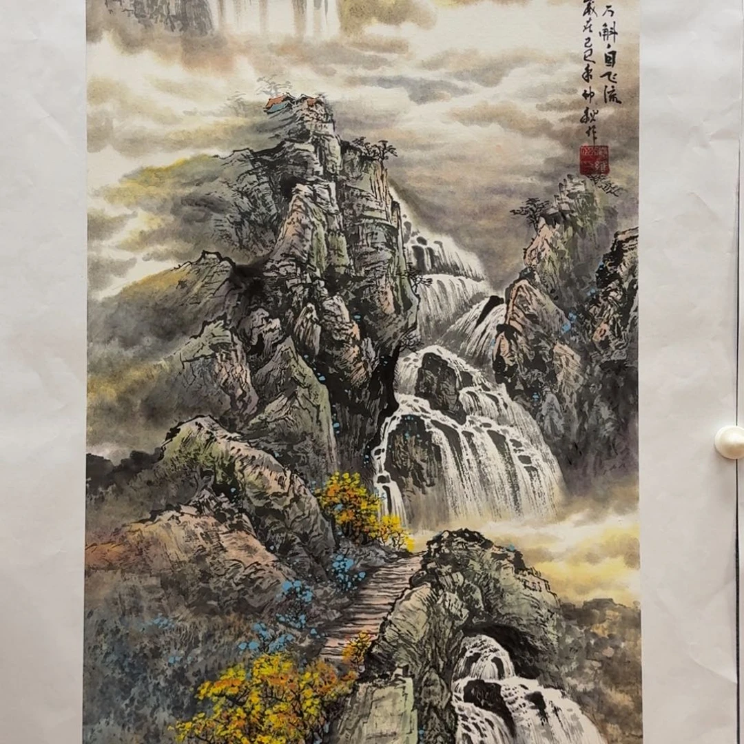 国画滕老师90x48山水
