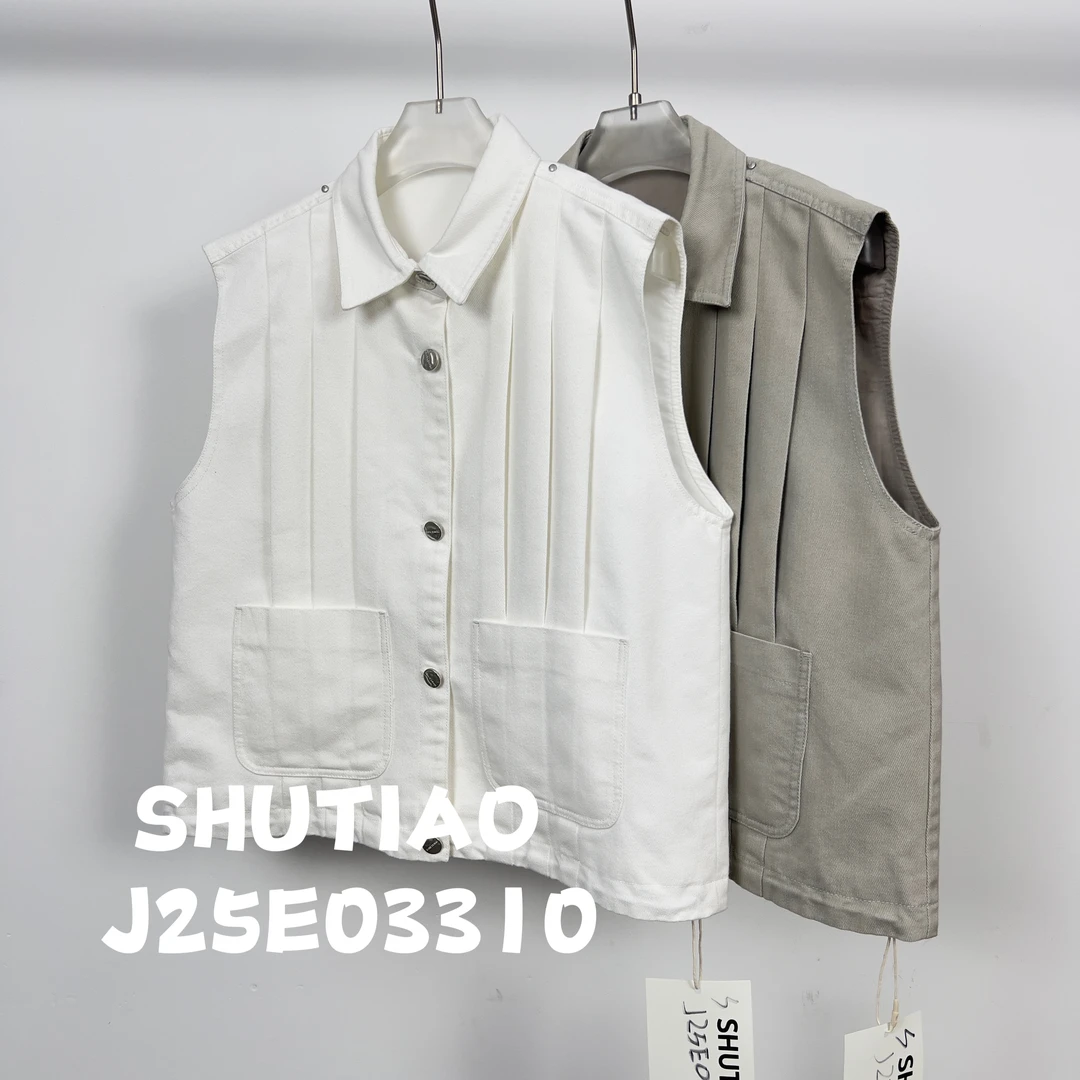 【SHUTIAO】2025夏季：新款小众设计款马甲J25E03310